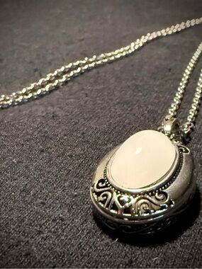 Opal Locket With Beautiful Silver Accents
